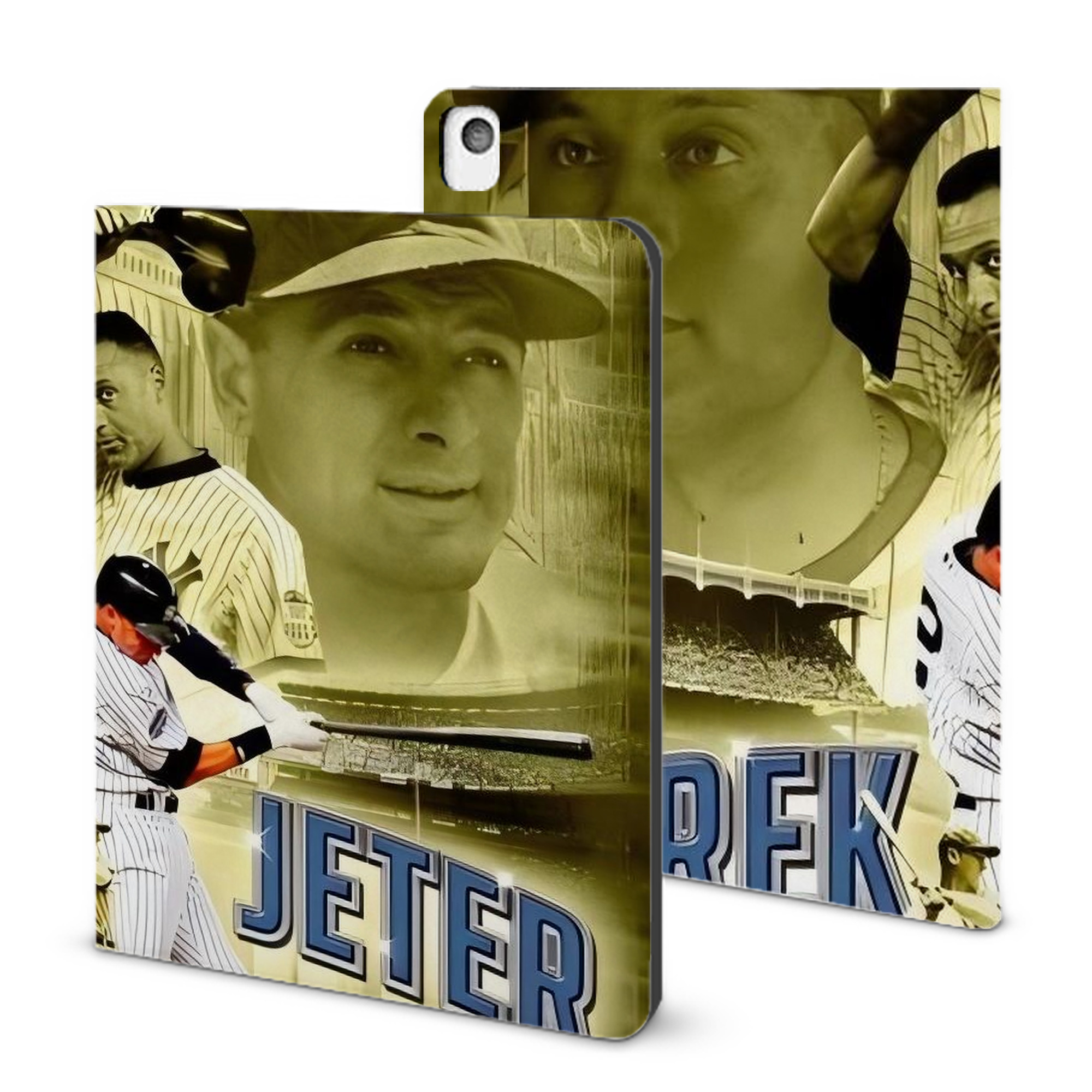 Derek Jeter 86 IPad Book-Style Case With Pencil Slot – Slim PU & TPU Cover – Full Protection, Precise Fit, Water & Scratch Resistant